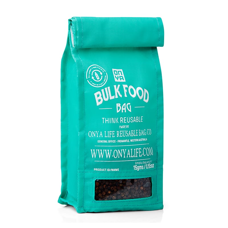 Reusable Bulk Food Bag - Small Acqua